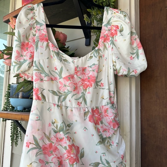 $218 Charles Henry Puff Sleeve Floral Dress Floral s XS 2 4 6 wedding guest - Picture 7 of 7